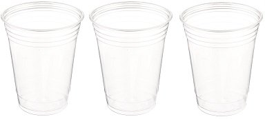 Table To Go Disposable Clear Plastic Cups (100 Pack/24 oz) | Crack-Resistant Drinking Glasses | 100% BPA-Free | Elegant Ultra-Clear Party Cup Set for Iced Coffee, Boba Bubble Tea (3-(Pack))