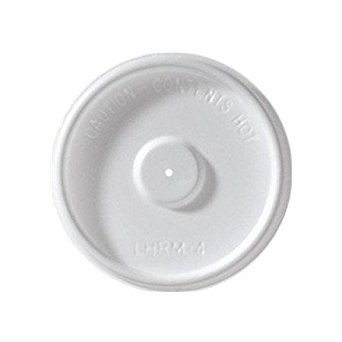 4 oz. White Vented Flat Plastic Lid for 4 oz. Hot Cup - 1000 per case