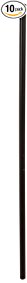 Dixie S8BLK Polypropylene Slim Straw, Unwrapped, 0.157