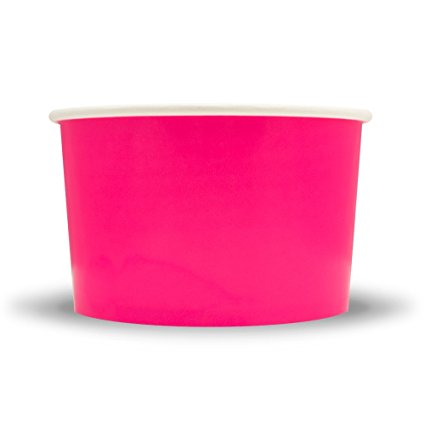 Pink Paper Ice Cream Cups - Large 20 oz Dessert Bowls - Perfect For Your Yummy Food & Treats - Frozen Dessert Supplies - Fast Shipping! 600 Count