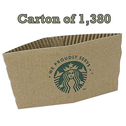 Starbucks Coffee Cup Sleeves. Coffee Jackets for Hot Cup 1380 Sleeves Per Case