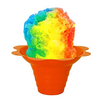 Flower Cups for Serving Shaved Ice or Snow Cones 4 oz, Case of 500