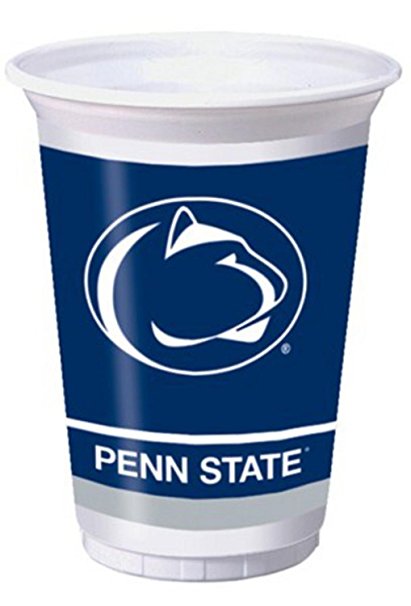 96 NCAA Penn State Nittany Lions Plastic Drinking Tailgate Party Cups -20 Ounces