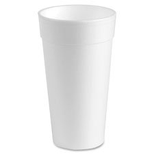 Styrofoam Cups, 20 oz, 500 CT, White, Sold as 1 Carton