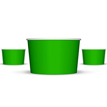 6 oz Paper Ice Cream Cups - 1,000 / Case (Green)