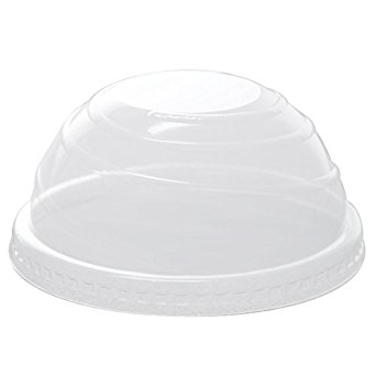 Lollicup C-KCDL90-NH Karat PET Dome Lid, NO HOLE, Fits 12 oz - 22 oz Paper Cold Cups (Pack of 1000)