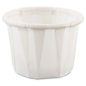 SOLO Cup Company Treated Paper Souffle Portion Cups, 1/2 oz., White, 250 per Bag, 20 Sleeves of 250 Cups, 5000 per Case