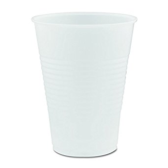 Dart Y9 9 oz Trans Ribbed Wall PS Cup (Case of 2500)