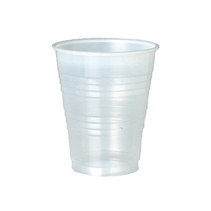 Dart Y7 7 oz Trans Ribbed Wall PS Cup (Case of 2500)