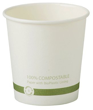 4 oz White Compostable Coffee Cups | Biodegradable Paper Hot Cups | 1,000 Count