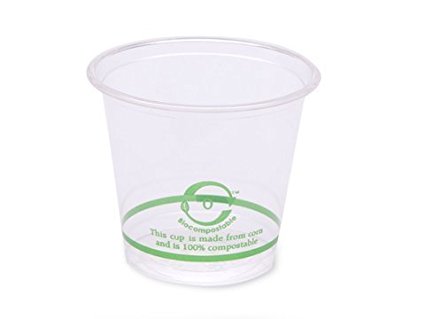 World Centric 100% Compostable Corn 6-Ounce Clear Cold Cup (Case of 2,000cups)