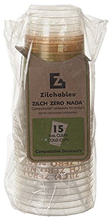 Zilchables Compostable Cold Cup, 16 oz., Clear (180-Count)