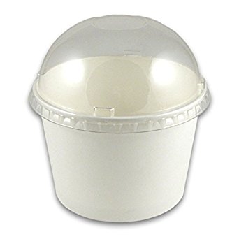 4 oz Paper Cup Dome Lids - 1,000 / Case