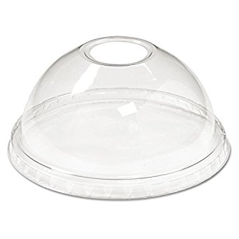 Boardwalk YPDL24C Cold Cup Dome Lids, 12-24oz Cups, Clear, 75/Sleeve, 12 Sleeves/Carton