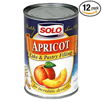 Solo Filling, Apricot, 12-Ounce Unit (Pack of 12)