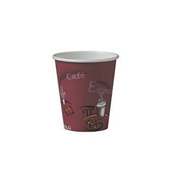 Solo 376SI-0041 6 oz Bistro SSP Paper Hot Cup (Case of 1000)