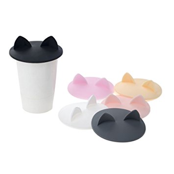 Aspire Wholesale Cup Covers Keeps Beverages Hot Cat Ears Food Grade Silicone Lids For Coffee...