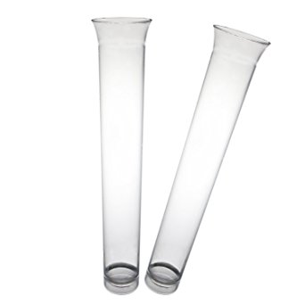 Party Essentials N151521 Hard Plastic Tube Shot, 1.5 oz. Capacity, Clear (12 Packs of 15)