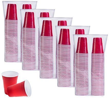 SOLO Cup Company P16-500 Party Cups, Red