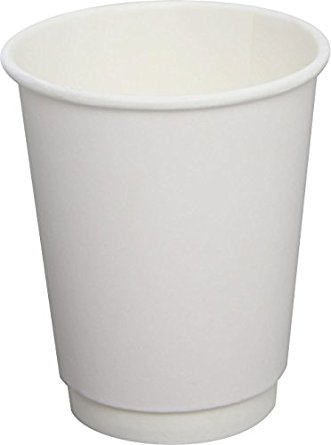 Lollicup C-KIC508W Karat Insulated Paper Hot Cup, 8 oz, White (Case of 500)