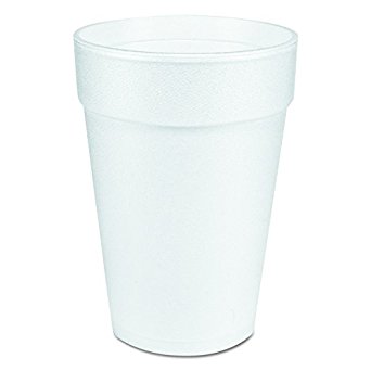 Dart 14J12 14 oz Foam Cup, 12 Series Lids (Case of 1000)