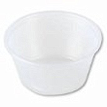 Solo B200N Polystyrene Souffle Portion Cup, 2 oz Capacity, Translucent, Case of 2500