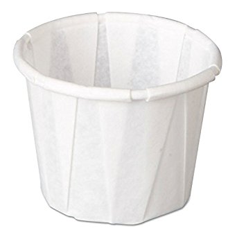 GNPF050 - Squat Paper Portion Cup, Pleated, .5 Oz, White