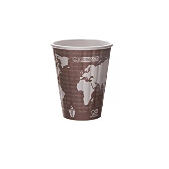 Eco-Products - Compostable, Insulated Paper Cup - 8 oz. Cup EP-BNHC8-WD (20 Packs of 40)