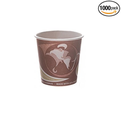 Eco-Products - Recycled Content Paper Cup - 4 oz. Hot Cup - EP-BRHC4-EW (20 packs of 50)