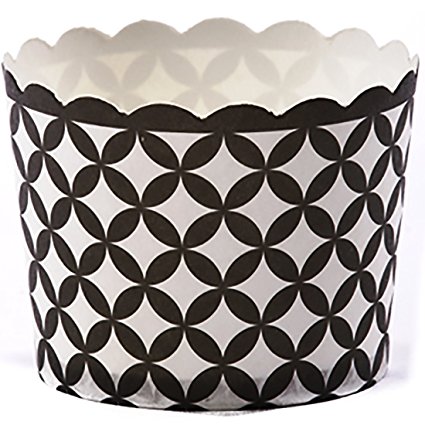 Simply Baked Small Paper Baking Cup, Black Diamond, 250-Pack, Disposable and Oven-safe