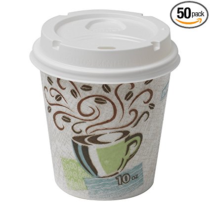 Dixie PerfecTouch 5310COMBO100 Grab N Go Cup and Lid Pack, 10 oz, (1 Pack of 50 cups with lids per pack)