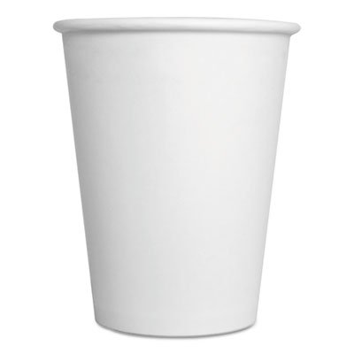 GEN Paper Hot Cups, 12 oz, White, 1000/Carton