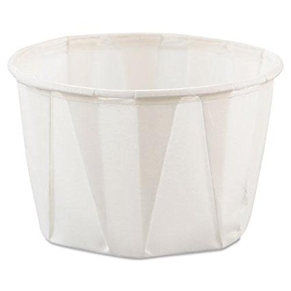 Solo 200 Paper Portion Cups, 2oz, White, 250/Bag, 20 Bags/Carton