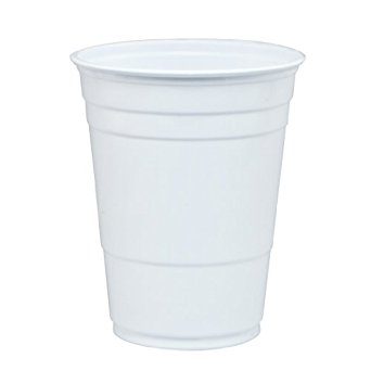 Dart P16W 16 oz Coex Str Wall PS Party Cup White (Case of 1000)