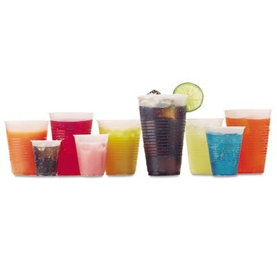 FABRK10 - Rk Ribbed Cold Drink Cups, 10oz, Clear