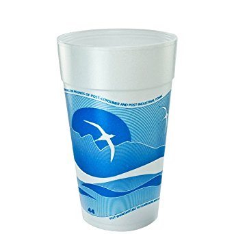 Dart 44TJ32H 44 oz Horizon Foam Cup, 32 Series Lids (Case of 300)