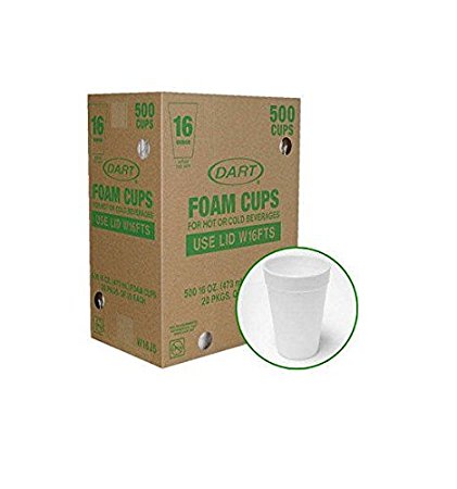 Dart Foam Cups - 500/16 oz.