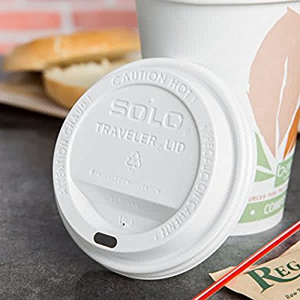 SOLO White Traveler Lid (300 Lids)