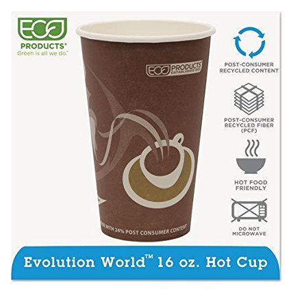 ECOEPBRHC16EW - ECO-PRODUCTS,INC. Evolution World 24% PCF Hot Drink Cups