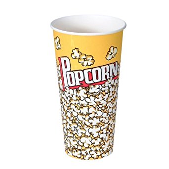 SOLO V24-00061 Treated Paper Popcorn Cup, 24 oz. Capacity, Popcorn Print (Case of 1,000)