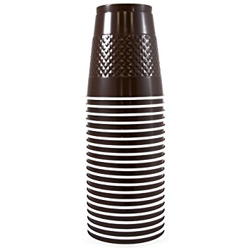 JAM Paper® Bulk Plastic Cups - 12 oz - Chocolate Brown - 200 Cups/Box