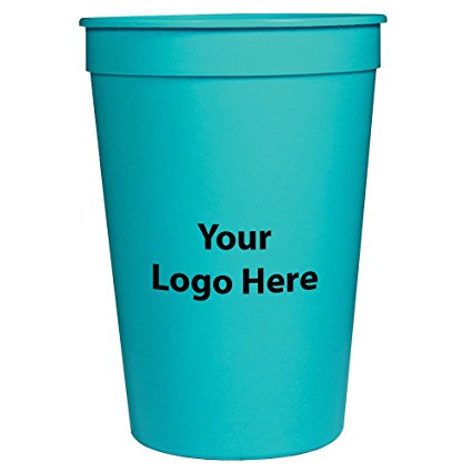 Personalized Custom Stadium Cups– Smooth Finish - 250 Quantity - $0.60 Each - Bulk Promotional Product Branded with Your Logo / Customized. 16-ounce capacity.