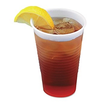 Boardwalk TRANSCUP3CT Translucent Plastic Cold Cups, 3oz, 125 Per Bag (Case of 20 Bags)