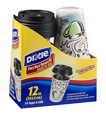 Dixie Cups W/Lids 12oz