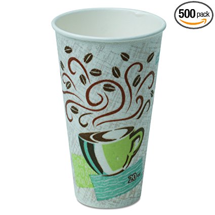 PerfecTouch 5360CD WiseSize Insulated Paper Hot Cup, Coffee Dreams Design, 20 oz Capacity (20 Packs of 25)