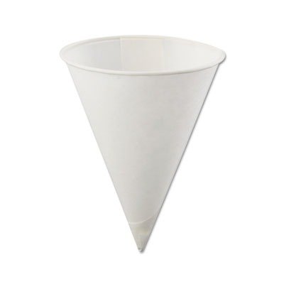 KCI40KBR - Konie Cups International Poly-Bag Rolled-Rim Paper Cone Cups