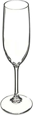 Carlisle 564007 Polycarbonate Alibi Champagne Flute, 8 oz, Clear (Case of 24)