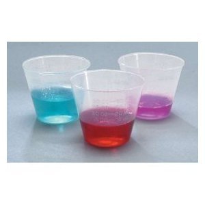 Medicine Cups - Plastic, 1 oz., 50 Pack / Case, 50 Tube / Case, 5,000 Unit / Case