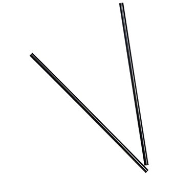 Dixie JB7BLK Polypropylene Jumbo Straw, Unwrapped, 0.217