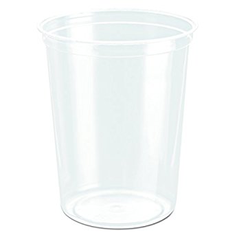 Solo DM32R 32 oz Clear RPET Plastic Deli Container (Case of 500)